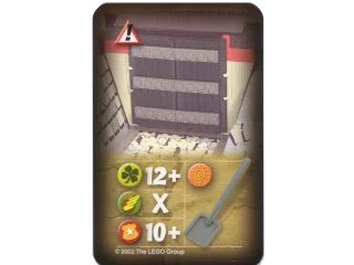 LEGO onderdeel Orient Expedition Game Card, Hazard - Dragon Fortress Side Door (4189440pb25)