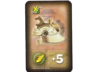 LEGO onderdeel Orient Expedition Game Card, Item - Gold Helmet (4189440pb28)
