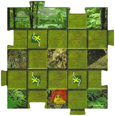 LEGO onderdeel Orient Expedition Gameboard Square - India 7 (4189443pb07)