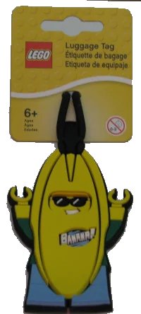 LEGO onderdeel Bag / Luggage Tag, Silicone, Banana Guy 51146