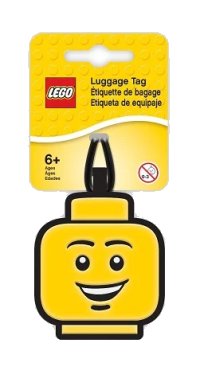 LEGO onderdeel Bag / Luggage Tag, Silicone, LEGO Minifigure Head, Male 51167