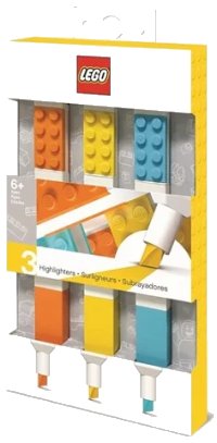 LEGO onderdeel Pen Set, Felt Tip 3 Colors (Highlighters) 51685