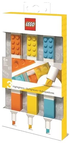 LEGO onderdeel Pen Set, Felt Tip 3 Colors (Highlighters) (51685)