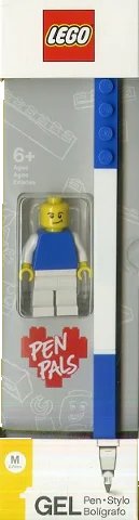 LEGO onderdeel Pen, Gel Pen - Blue with Minifigure (52600)