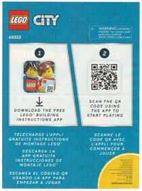 LEGO part Flyer 2022 Set 60353 Insert - Building App Link and Instructions - North American Version 6422944
