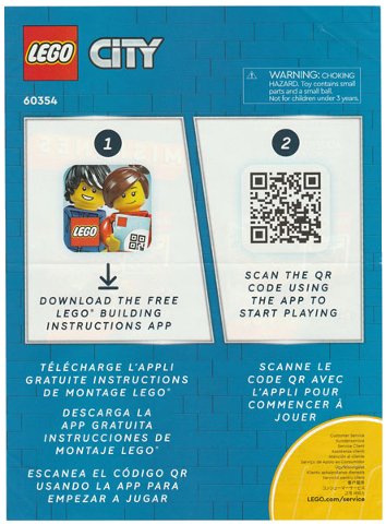 LEGO part Flyer 2022 Set 60354 Insert - Building App Link and Instructions - North American Version (6422946)