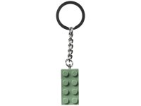LEGO part 2 x 4 Brick - Sand Green Key Chain 854159