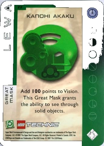 LEGO part BIONICLE Great Mask Challenge Game Card  77 (BioGMC077)