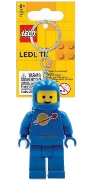 LEGO onderdeel LED Key Light Classic Space Minifigure Key Chain Blue (LEDLITE) - Tagged Version LGL-KE10H