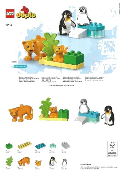 LEGO onderdeel Wild Animal Families: Penguins & Lions (10442-1)