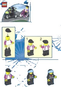 LEGO part Telekom Race Cyclist and Television Motorbike 1197-1