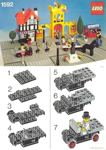 LEGO onderdeel Town Square - Castle Scene (1592-1)