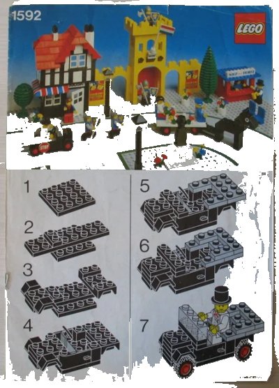 LEGO onderdeel Town Square - Castle Scene {Dutch Version} (1592-2)