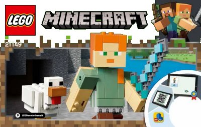 LEGO onderdeel Minecraft Alex BigFig with Chicken (21149-1)