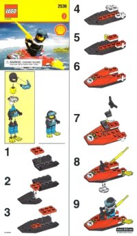 LEGO part Divers Jet Ski 2536-1