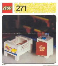 LEGO onderdeel Baby's Cot and Cabinet 271-1