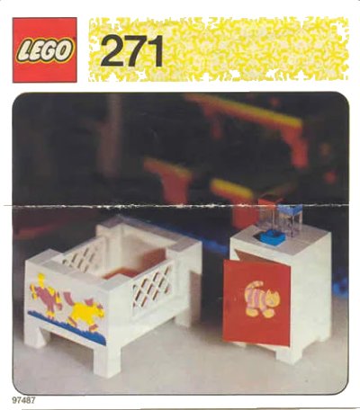 LEGO onderdeel Baby's Cot and Cabinet (271-1)