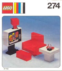 LEGO onderdeel Colour T.V. and Chair 274-1
