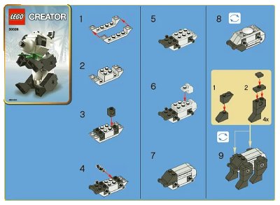 LEGO onderdeel Panda polybag (30026-1)