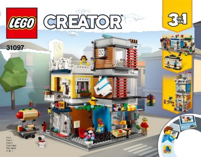 LEGO onderdeel Townhouse Pet Shop & Café {Cafe} (31097-1)