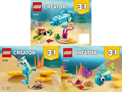 LEGO onderdeel Dolphin and Turtle (31128-1)