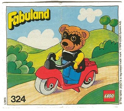 LEGO onderdeel Ricky Raccoon on his Scooter (324-1)