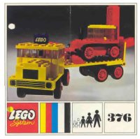 LEGO part Low-Loader with Excavator 376-1