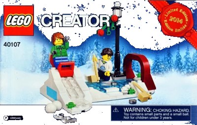 LEGO onderdeel Winter Skating Scene - Limited Edition 2014 Holiday Set (2 of 2) (40107-1)
