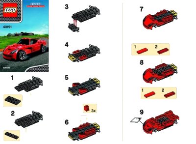 LEGO onderdeel Ferrari F12 Berlinetta polybag (40191-1)