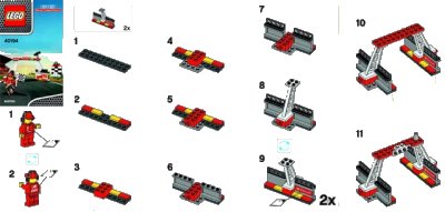 LEGO onderdeel Finish Line & Podium polybag (40194-1)