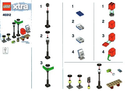 LEGO onderdeel Streetlamps polybag (40312-1)