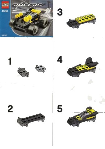 LEGO onderdeel Yellow Racer polybag (4308-1)