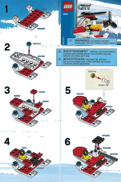 LEGO onderdeel Fire Helicopter polybag (4900-1)