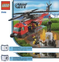 LEGO part Fire Helicopter (Red Stripe on Side Version) 60010-3