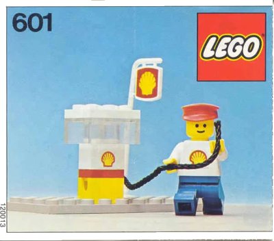 LEGO onderdeel Shell Gas Pump (601-1)