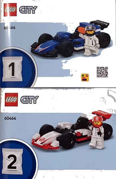 LEGO onderdeel F1 Williams Racing & Haas F1 Race Cars (60464-1)