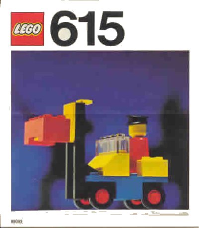 LEGO part Fork Lift with Driver (615-2)