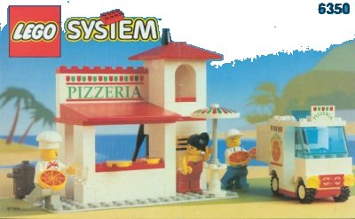 LEGO onderdeel Pizza To Go (6350-1)