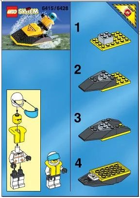 LEGO onderdeel Res-Q Jet-Ski (6415-1)
