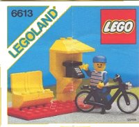 LEGO part Telephone Booth 6613-1