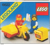LEGO part Mailman on Motorcycle 6622-1