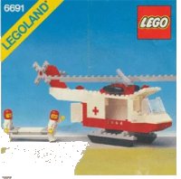 LEGO part Red Cross Helicopter 6691-1