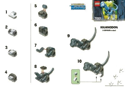 LEGO onderdeel Baby Iguanodon (7001-1)