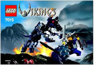 LEGO onderdeel Viking Warrior challenges the Fenris Wolf (7015-1)
