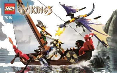 LEGO onderdeel Viking Boat against the Wyvern Dragon (7016-1)
