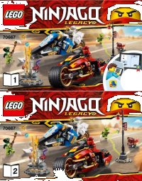 LEGO part Kai's Blade Cycle & Zane's Snowmobile 70667-1