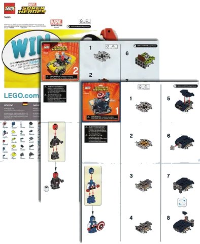 LEGO onderdeel Mighty Micros: Captain America vs. Red Skull (76065-1)
