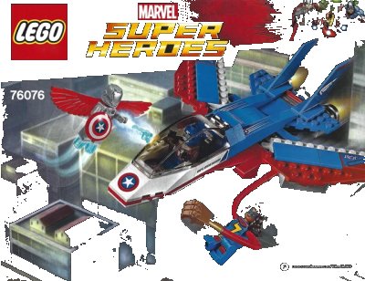 LEGO onderdeel Captain America Jet Pursuit (76076-1)