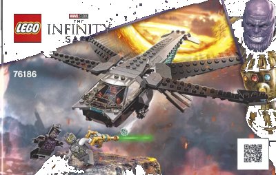 LEGO onderdeel Black Panther Dragon Flyer (76186-1)
