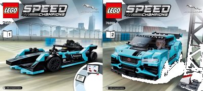 LEGO onderdeel Formula E Panasonic Jaguar Racing GEN2 Car & Jaguar I-PACE eTROPHY (76898-1)